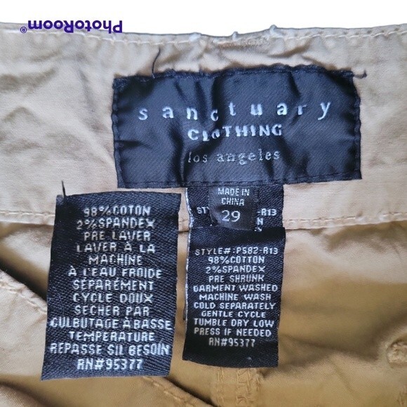 Sanctuary Tan Cargo Roll Up Cropped Pants - 29 - Picture 7 of 10